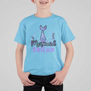 Mermaid Squad T Shirt For Kid Birthday Party Girl B-Day Ocean TS11 Sky Print Your Wear
