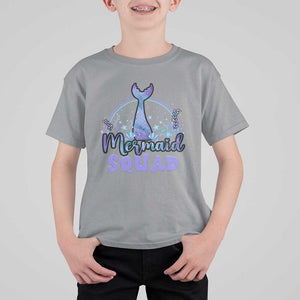 Mermaid Squad T Shirt For Kid Birthday Party Girl B-Day Ocean TS11 Sport Gray Print Your Wear