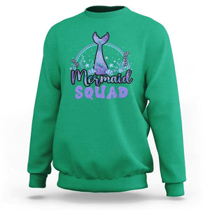 Mermaid Squad Sweatshirt Birthday Party Girl B-Day Ocean TS11 Irish Green Print Your Wear
