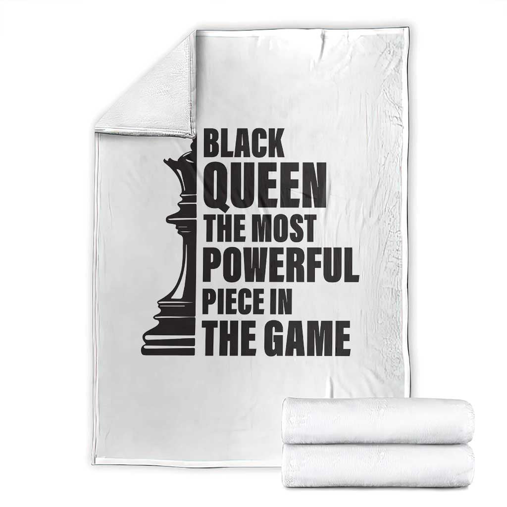 Chess Lover Throw Blanket Black Queen The Most Powerful Piece In The Game Checkmate