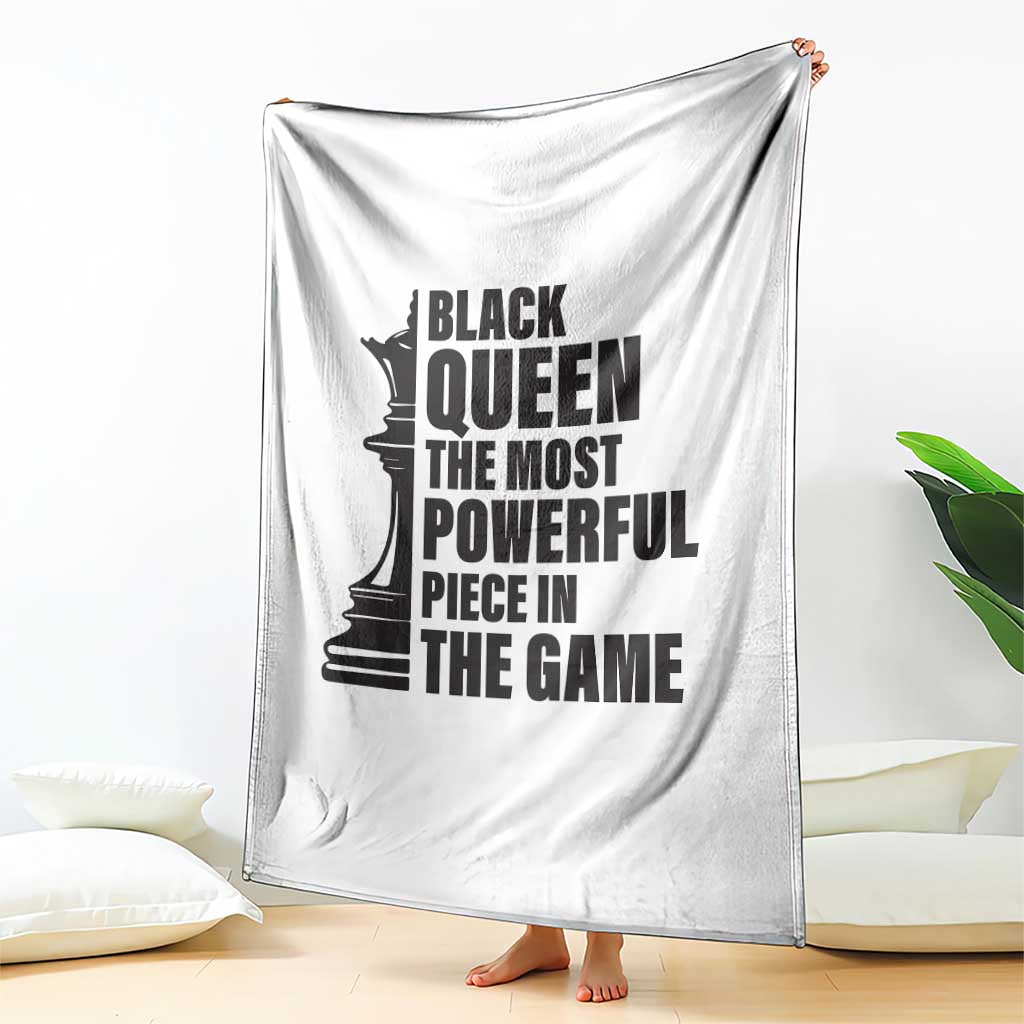 Chess Lover Throw Blanket Black Queen The Most Powerful Piece In The Game Checkmate