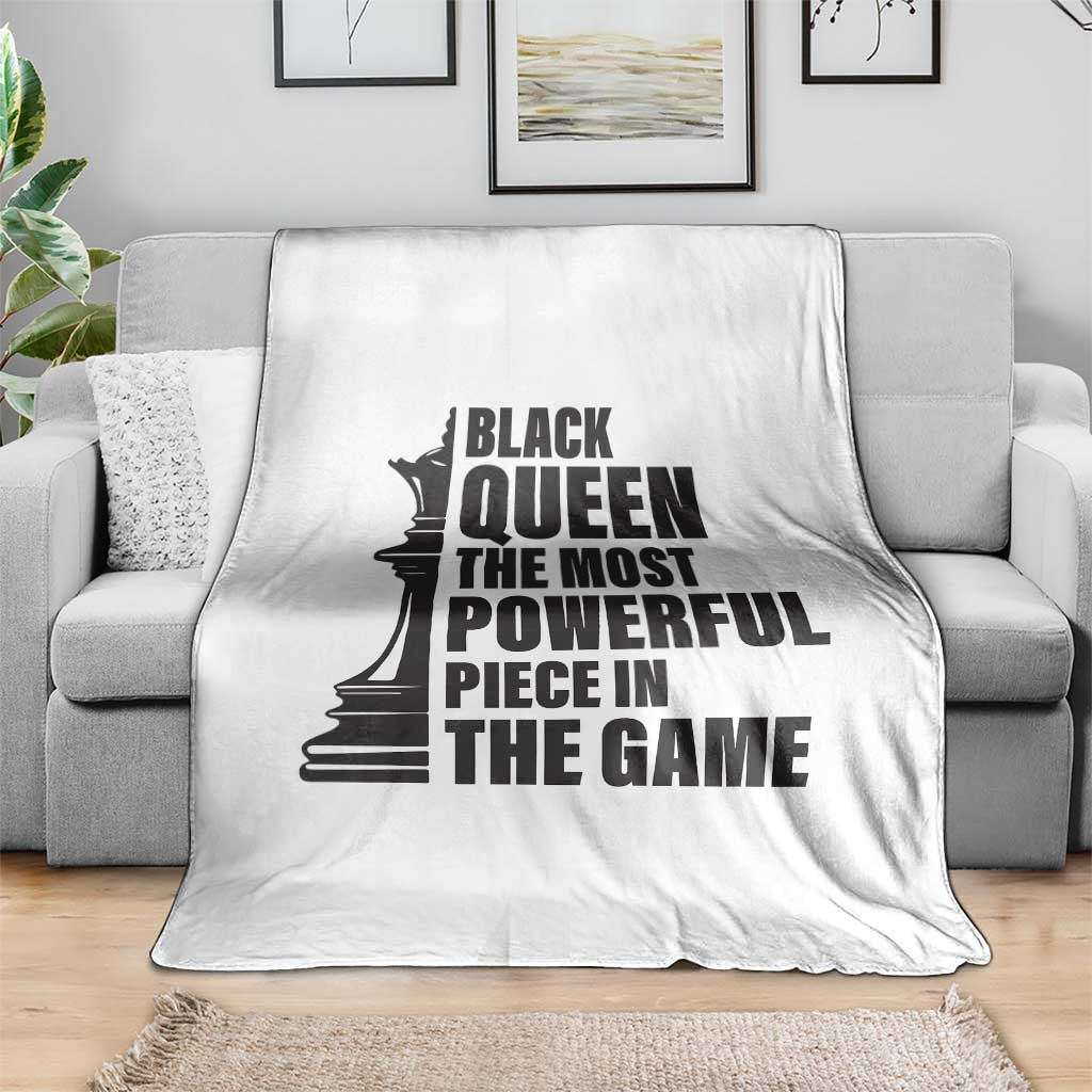 Chess Lover Throw Blanket Black Queen The Most Powerful Piece In The Game Checkmate
