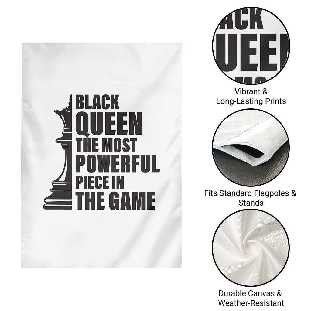 Chess Lover Garden Flag Black Queen The Most Powerful Piece In The Game Checkmate