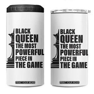 Chess Lover 4 in 1 Can Cooler Tumbler Black Queen The Most Powerful Piece In The Game Checkmate