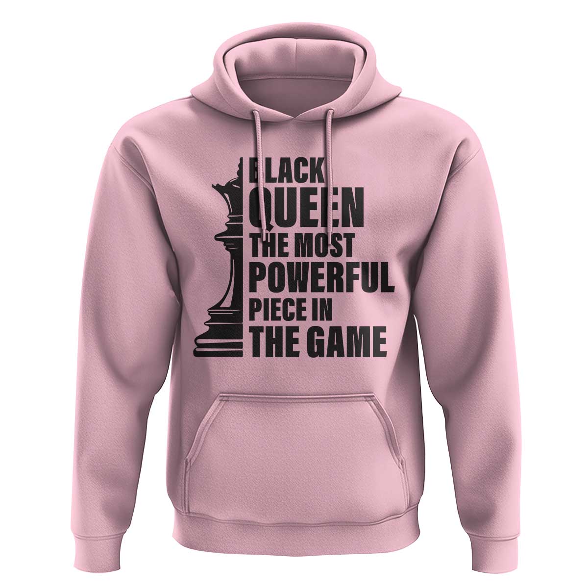 Chess Lover Hoodie Black Queen The Most Powerful Piece In The Game Checkmate TS11 Light Pink Print Your Wear