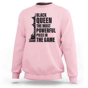 Chess Lover Sweatshirt Black Queen The Most Powerful Piece In The Game Checkmate TS11 Light Pink Print Your Wear