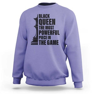 Chess Lover Sweatshirt Black Queen The Most Powerful Piece In The Game Checkmate TS11 Violet Print Your Wear