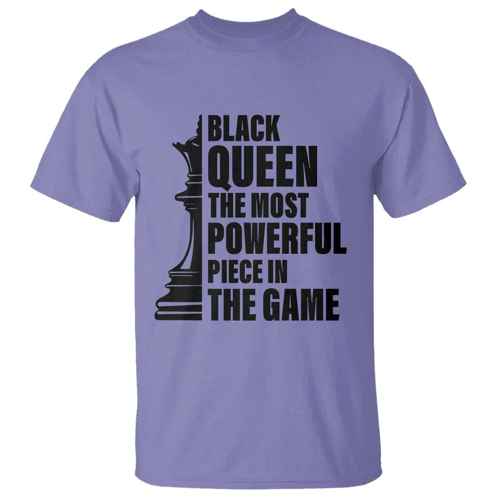 Chess Lover T Shirt Black Queen The Most Powerful Piece In The Game Checkmate TS11 Violet Print Your Wear
