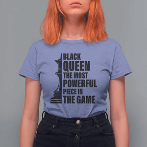Chess Lover T Shirt For Women Black Queen The Most Powerful Piece In The Game Checkmate TS11 Violet Print Your Wear