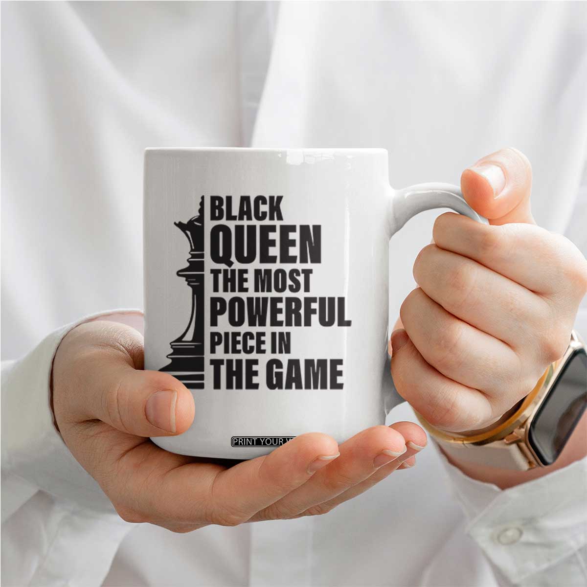 Chess Lover Coffee Mug Black Queen The Most Powerful Piece In The Game Checkmate