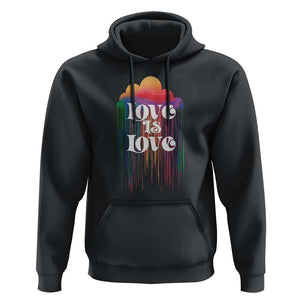 LGBTQ Hoodie Love Is Love Pride Rainbow Cloud Rain Flag TS11 Black Print Your Wear