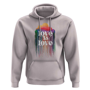 LGBTQ Hoodie Love Is Love Pride Rainbow Cloud Rain Flag TS11 Ice Gray Print Your Wear