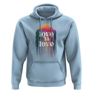 LGBTQ Hoodie Love Is Love Pride Rainbow Cloud Rain Flag TS11 Light Blue Print Your Wear