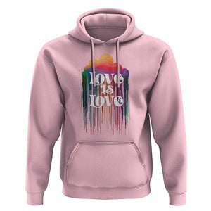 LGBTQ Hoodie Love Is Love Pride Rainbow Cloud Rain Flag TS11 Light Pink Print Your Wear