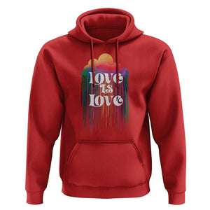 LGBTQ Hoodie Love Is Love Pride Rainbow Cloud Rain Flag TS11 Red Print Your Wear