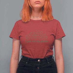 Funny Gardening T Shirt For Women I Just Wet My Plants Garden Lover TS11 Red Print Your Wear