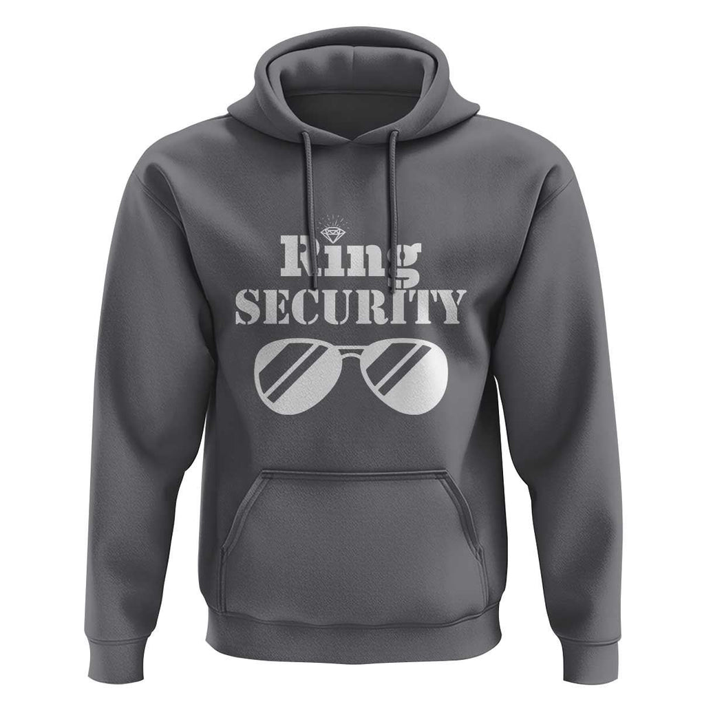 Funny Ring Security Hoodie Wedding Bearer Boy Vintage Sunglasses TS11 Charcoal Print Your Wear
