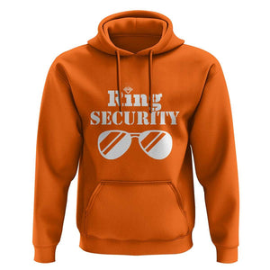 Funny Ring Security Hoodie Wedding Bearer Boy Vintage Sunglasses TS11 Orange Print Your Wear