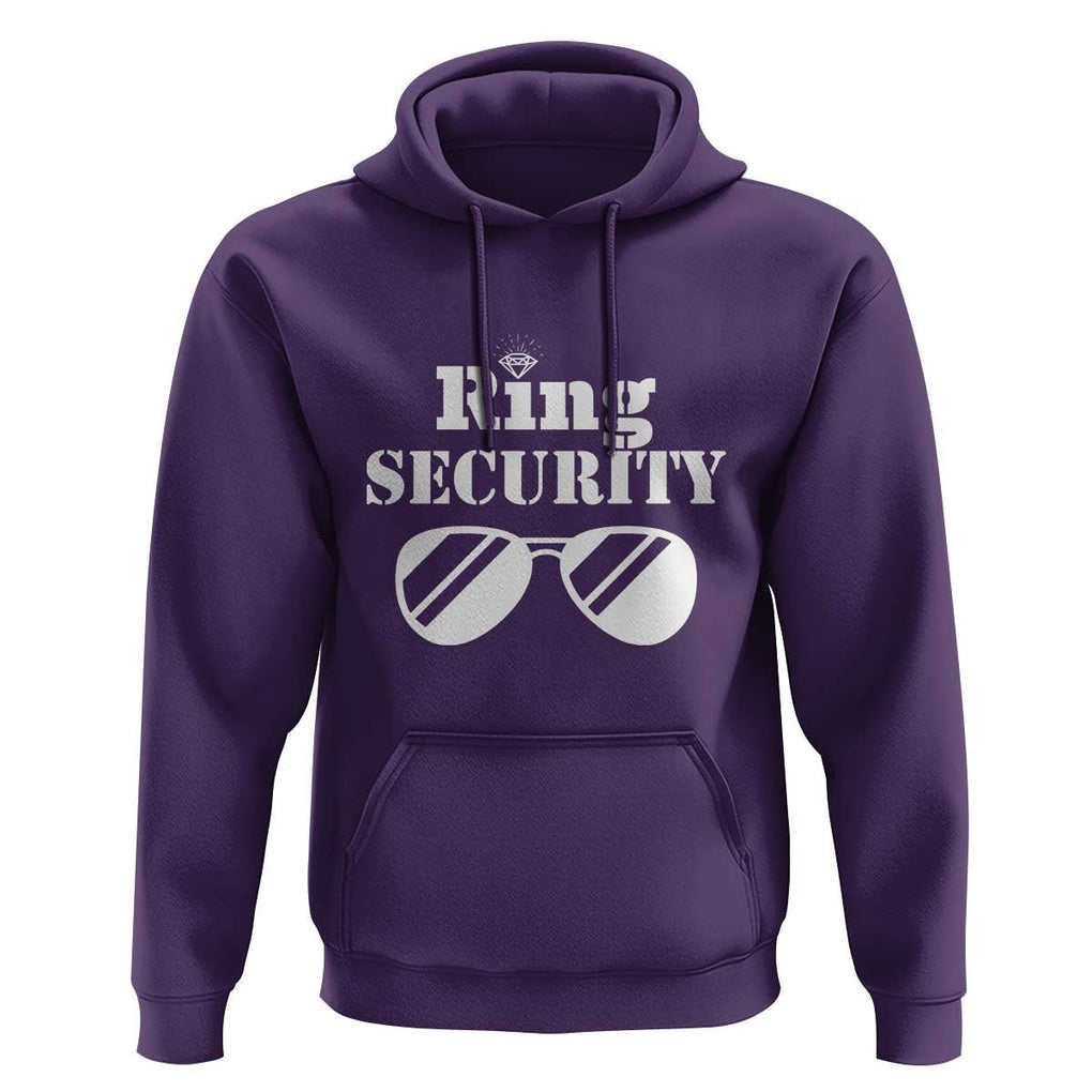 Funny Ring Security Hoodie Wedding Bearer Boy Vintage Sunglasses TS11 Purple Print Your Wear