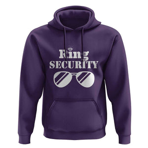Funny Ring Security Hoodie Wedding Bearer Boy Vintage Sunglasses TS11 Purple Print Your Wear