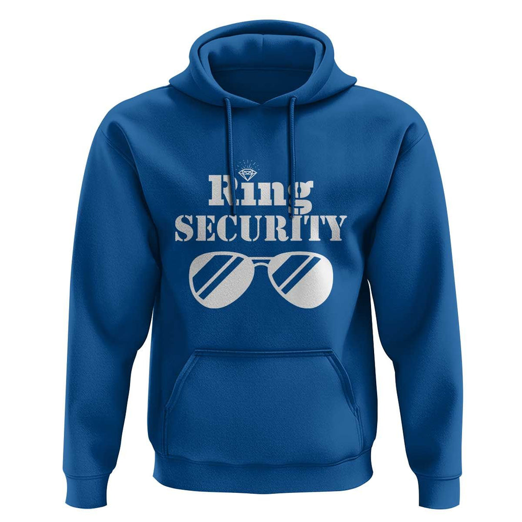 Funny Ring Security Hoodie Wedding Bearer Boy Vintage Sunglasses TS11 Royal Blue Print Your Wear