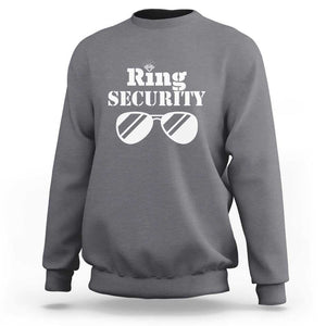 Funny Ring Security Sweatshirt Wedding Bearer Boy Vintage Sunglasses TS11 Charcoal Print Your Wear