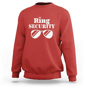 Funny Ring Security Sweatshirt Wedding Bearer Boy Vintage Sunglasses TS11 Red Print Your Wear