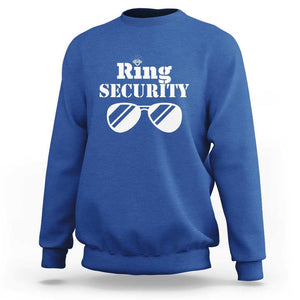 Funny Ring Security Sweatshirt Wedding Bearer Boy Vintage Sunglasses TS11 Royal Blue Print Your Wear