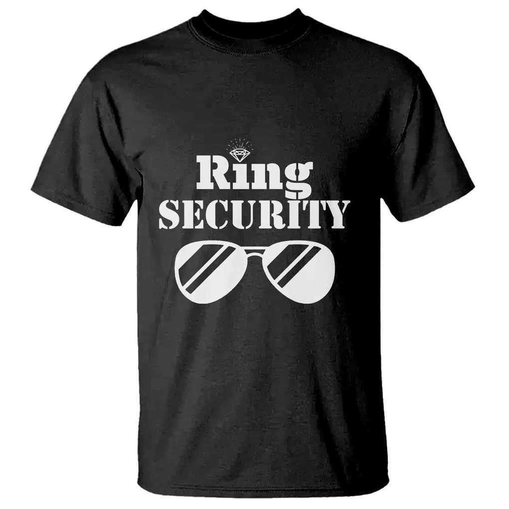 Funny Ring Security T Shirt Wedding Bearer Boy Vintage Sunglasses TS11 Black Print Your Wear