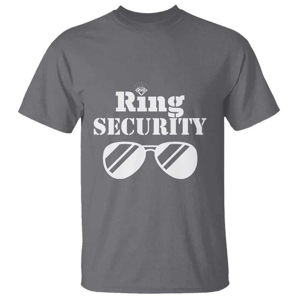 Funny Ring Security T Shirt Wedding Bearer Boy Vintage Sunglasses TS11 Charcoal Print Your Wear