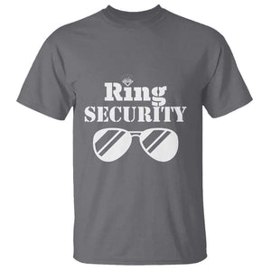Funny Ring Security T Shirt Wedding Bearer Boy Vintage Sunglasses TS11 Charcoal Print Your Wear