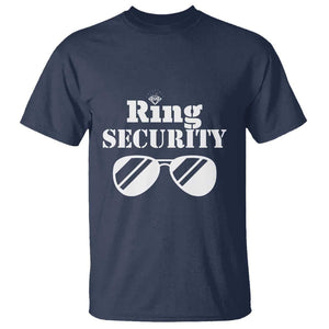 Funny Ring Security T Shirt Wedding Bearer Boy Vintage Sunglasses TS11 Navy Print Your Wear