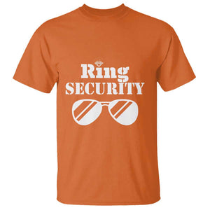 Funny Ring Security T Shirt Wedding Bearer Boy Vintage Sunglasses TS11 Orange Print Your Wear