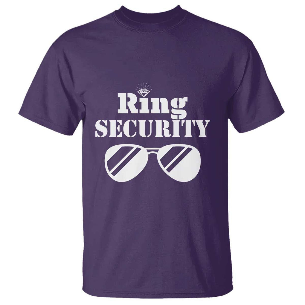Funny Ring Security T Shirt Wedding Bearer Boy Vintage Sunglasses TS11 Purple Print Your Wear