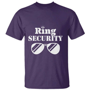 Funny Ring Security T Shirt Wedding Bearer Boy Vintage Sunglasses TS11 Purple Print Your Wear