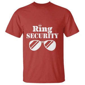 Funny Ring Security T Shirt Wedding Bearer Boy Vintage Sunglasses TS11 Red Print Your Wear