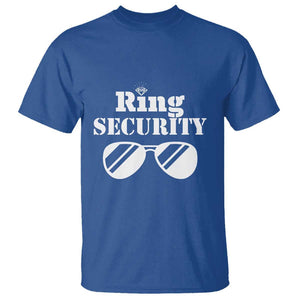 Funny Ring Security T Shirt Wedding Bearer Boy Vintage Sunglasses TS11 Royal Blue Print Your Wear