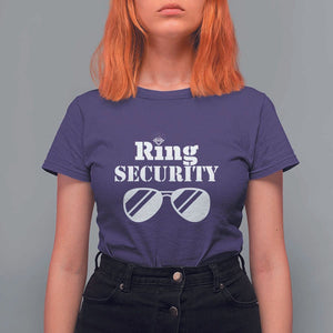 Funny Ring Security T Shirt For Women Wedding Bearer Boy Vintage Sunglasses TS11 Purple Print Your Wear