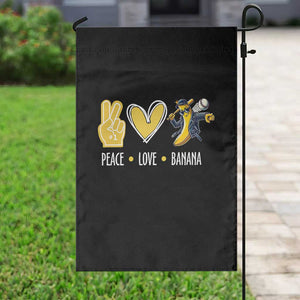 Funny Peace Love Banana Garden Flag Cute Banana Peace Sign Heart TS11 Print Your Wear