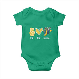 Funny Peace Love Banana Baby Onesie Cute Banana Peace Sign Heart TS11 Irish Green Print Your Wear