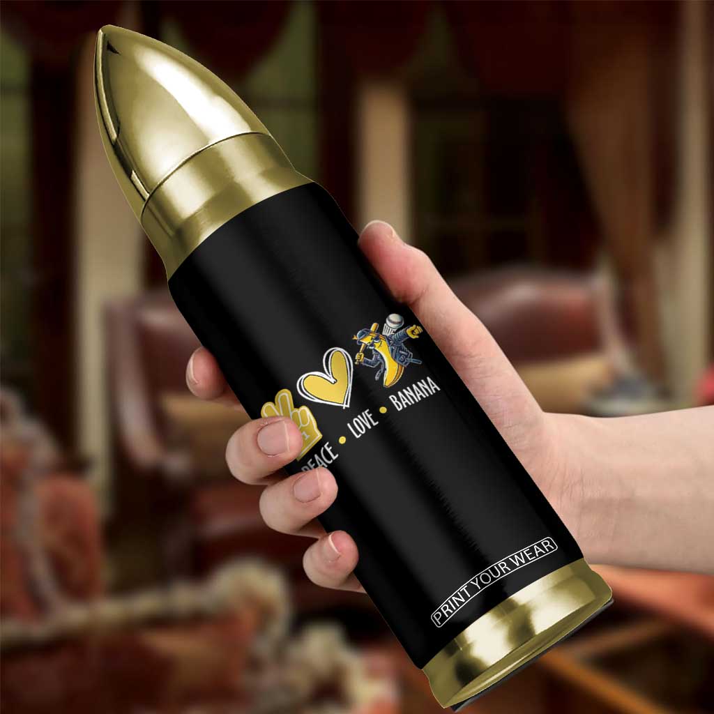 Funny Peace Love Banana Bullet Tumbler Cute Banana Peace Sign Heart TS11 Print Your Wear