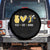 Funny Peace Love Banana Spare Tire Cover Cute Banana Peace Sign Heart TS11 No hole Black Print Your Wear