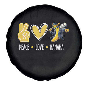 Funny Peace Love Banana Spare Tire Cover Cute Banana Peace Sign Heart TS11 Print Your Wear