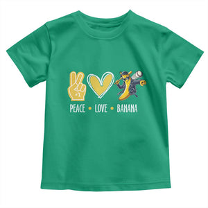 Funny Peace Love Banana Toddler T Shirt Cute Banana Peace Sign Heart TS11 Irish Green Print Your Wear