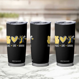 Funny Peace Love Banana Tumbler Cup Cute Banana Peace Sign Heart TS11 Print Your Wear
