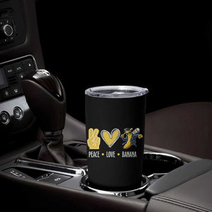 Funny Peace Love Banana Tumbler Cup Cute Banana Peace Sign Heart TS11 Print Your Wear
