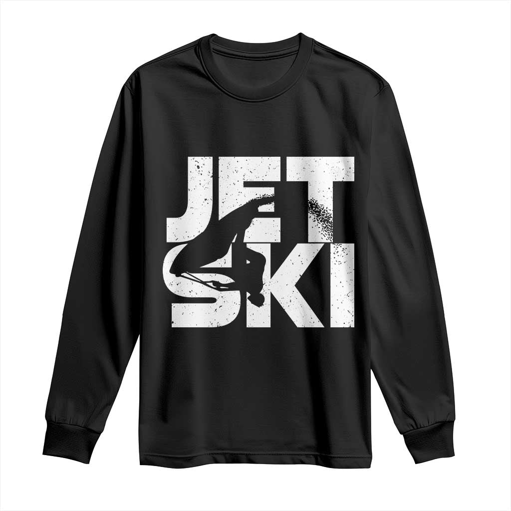 Jet Ski Rider Long Sleeve Shirt Water Sports Watercraft Skiing Jetski TS11 Black Print Your Wear