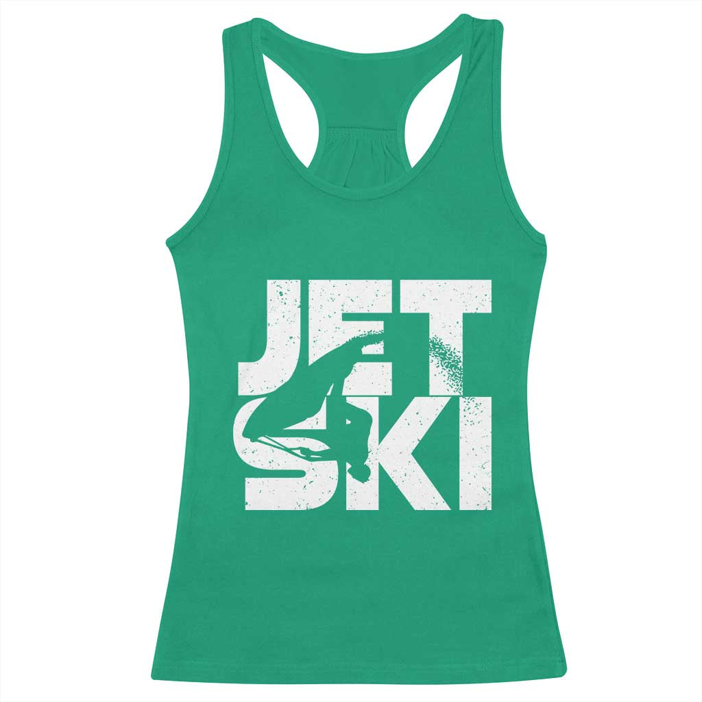 Jet Ski Rider Racerback Tank Top Water Sports Watercraft Skiing Jetski TS11 Irish Green Print Your Wear