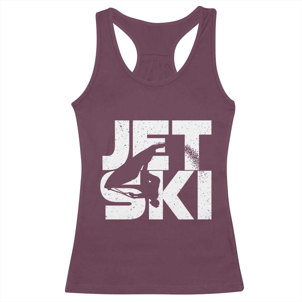 Jet Ski Rider Racerback Tank Top Water Sports Watercraft Skiing Jetski TS11 Maroon Print Your Wear