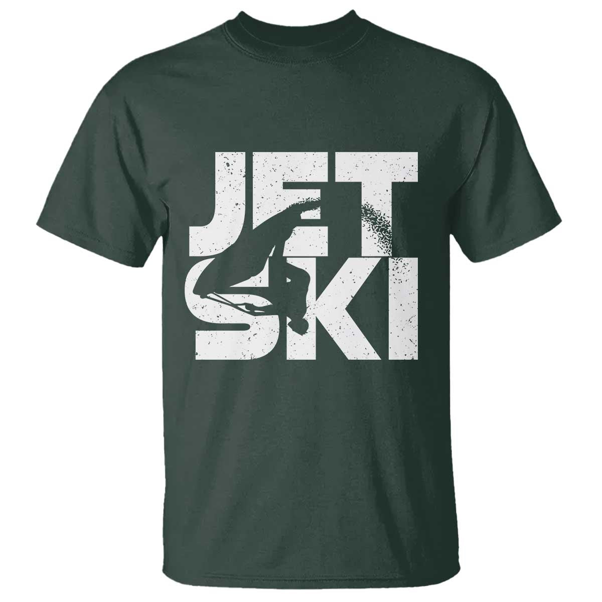 Jet Ski Rider T Shirt Water Sports Watercraft Skiing Jetski TS11 Dark Forest Green Print Your Wear
